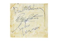 Signed; The Beatles.