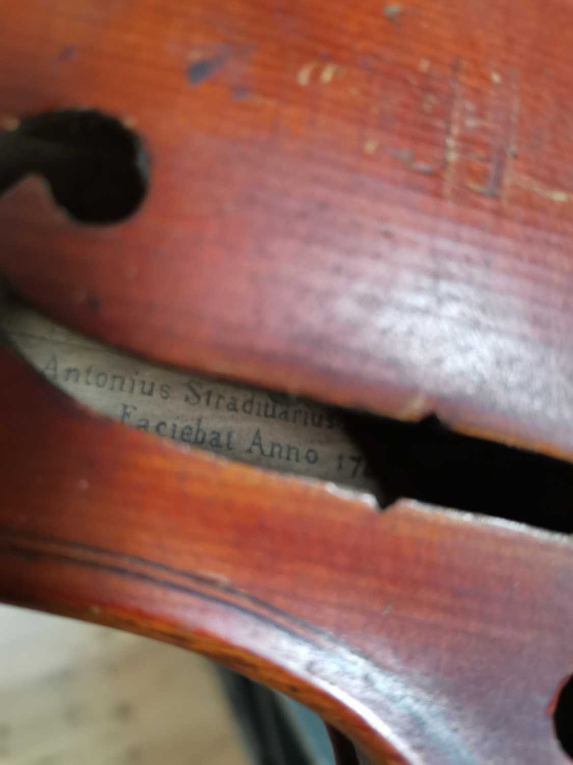 An early 20th century violin After Antonius Stradivarius. - Image 7 of 11