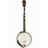 A five-string banjo.