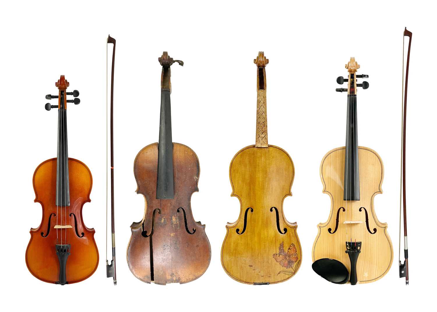 Four violins.