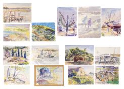 Michael STONE (1922, Portscatho Art Society) Fourteen watercolour sketches