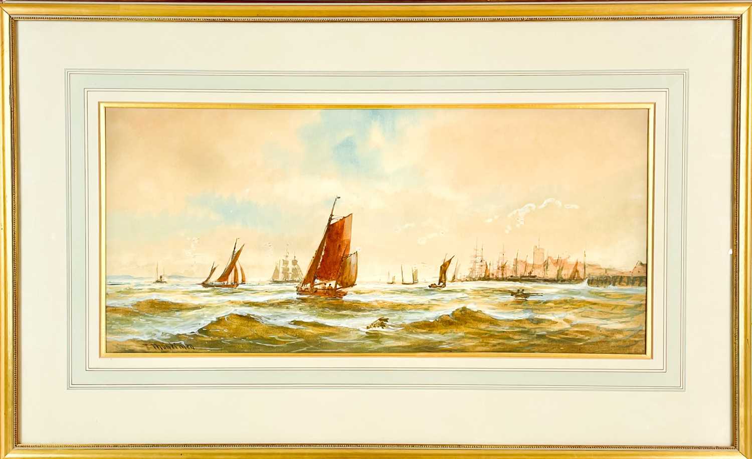Thomas MORTIMER (act.1880-1920) Fishing Boats Returning With Their Catch - Image 2 of 5