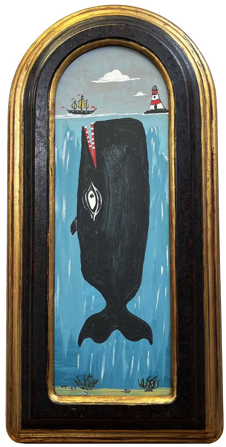 Stephen CAMPS aka Scamps (Cornish Naïve School, 1957) A Vertical Whale - Image 2 of 3