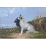Manner of J. LANGLOIS (c.1855-1904) Two Terriers