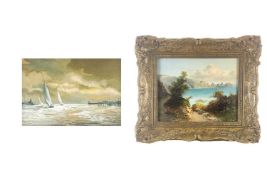 An early 20th Century coastal view And one other watercolour, indistinctly signed
