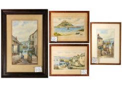 Thomas Herbert VICTOR (1894-1980) Four Watercolour Studies of Cornish Views