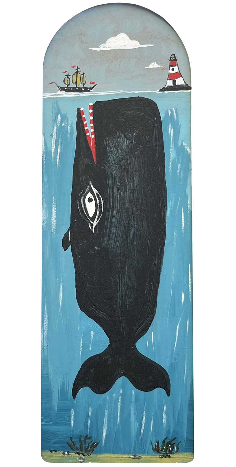 Stephen CAMPS aka Scamps (Cornish Naïve School, 1957) A Vertical Whale