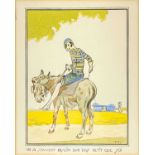 Ettore TITO (1859-1941) Lady on donkey "On a souvent besoin d'un plus petit que soi"