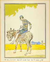 Ettore TITO (1859-1941) Lady on donkey "On a souvent besoin d'un plus petit que soi"