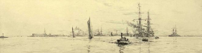 William Lionel WYLLIE (1851-1931) Shipping Scene