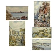 Thomas Herbert VICTOR (1894-1980) Five watercolours of local Cornish locations