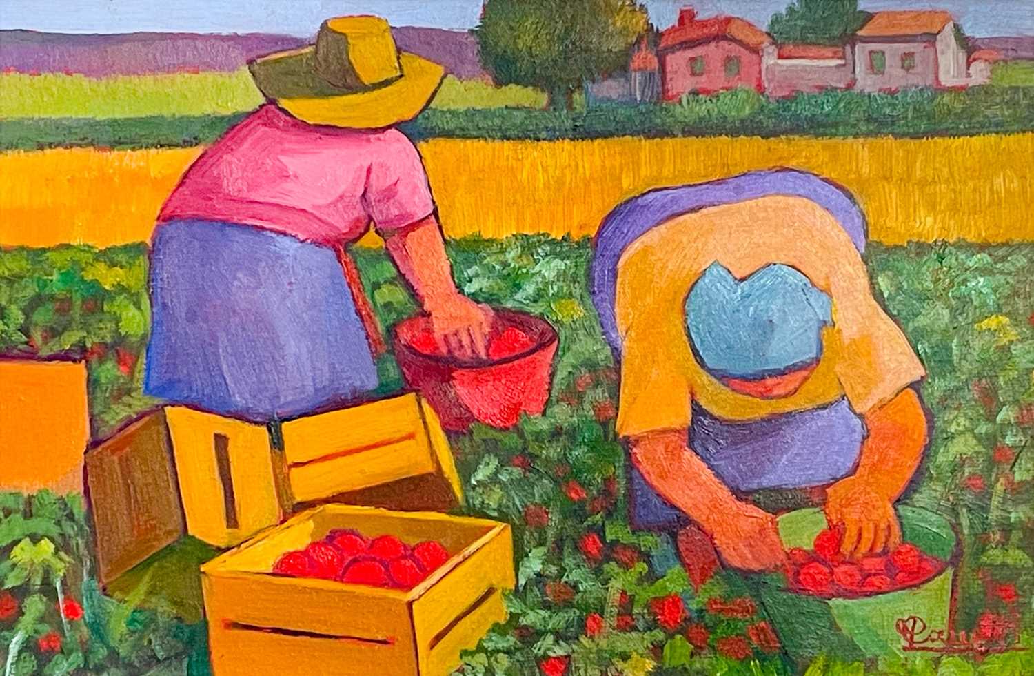 Paolo CANETTI (1940) Tomato Harvesting