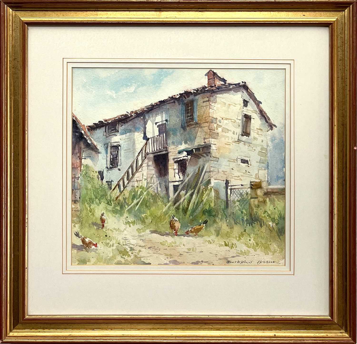 Chris HOLLICK (1946) Old Buildings, South West France and First Snow, Dorset Cottage Fulworth - Image 3 of 7