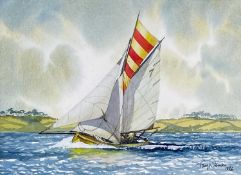 Tony WARREN (1930-1994) The Famous Old Falmouth Working Boat 'Victory'