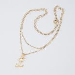 A 9ct yellow gold pendant and chain