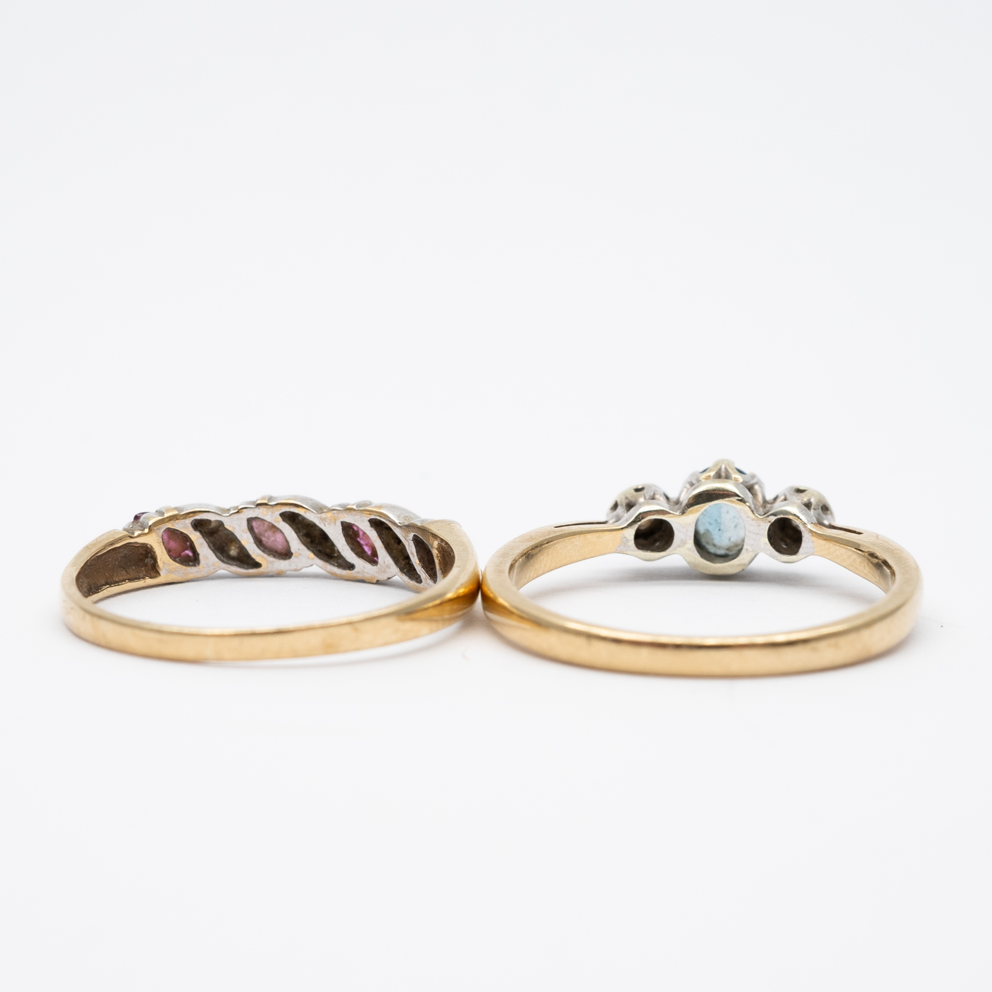 2x 9ct yellow gold dress rings - Image 3 of 4