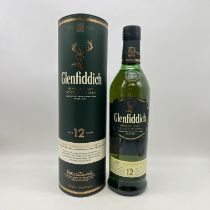A bottle of GlenFiddich whisky 12 year old