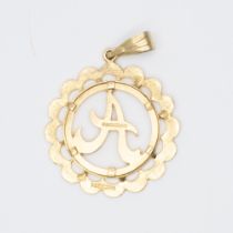 A 9ct yellow gold coin mount