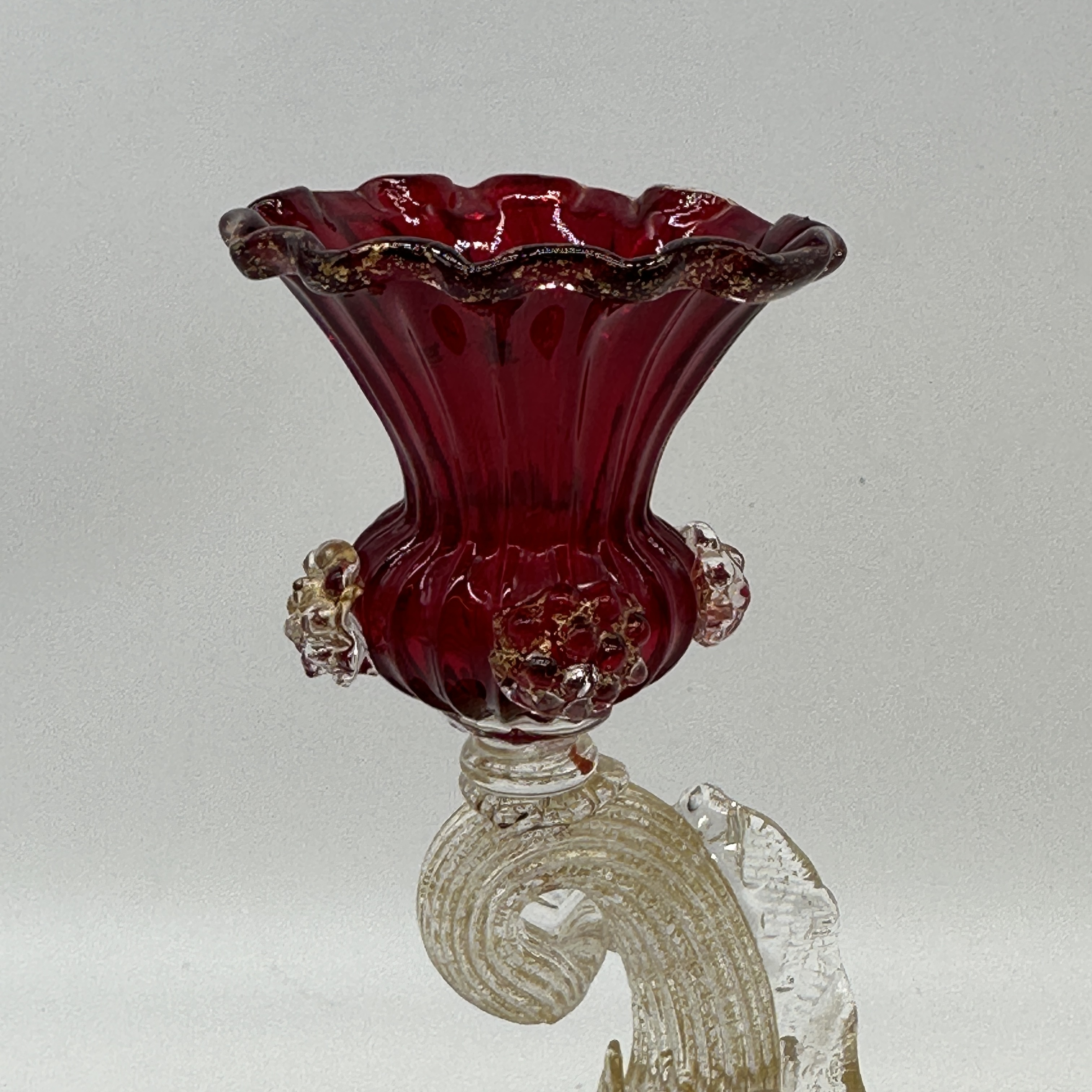 A murano glass Seguso candlestick - Image 4 of 4