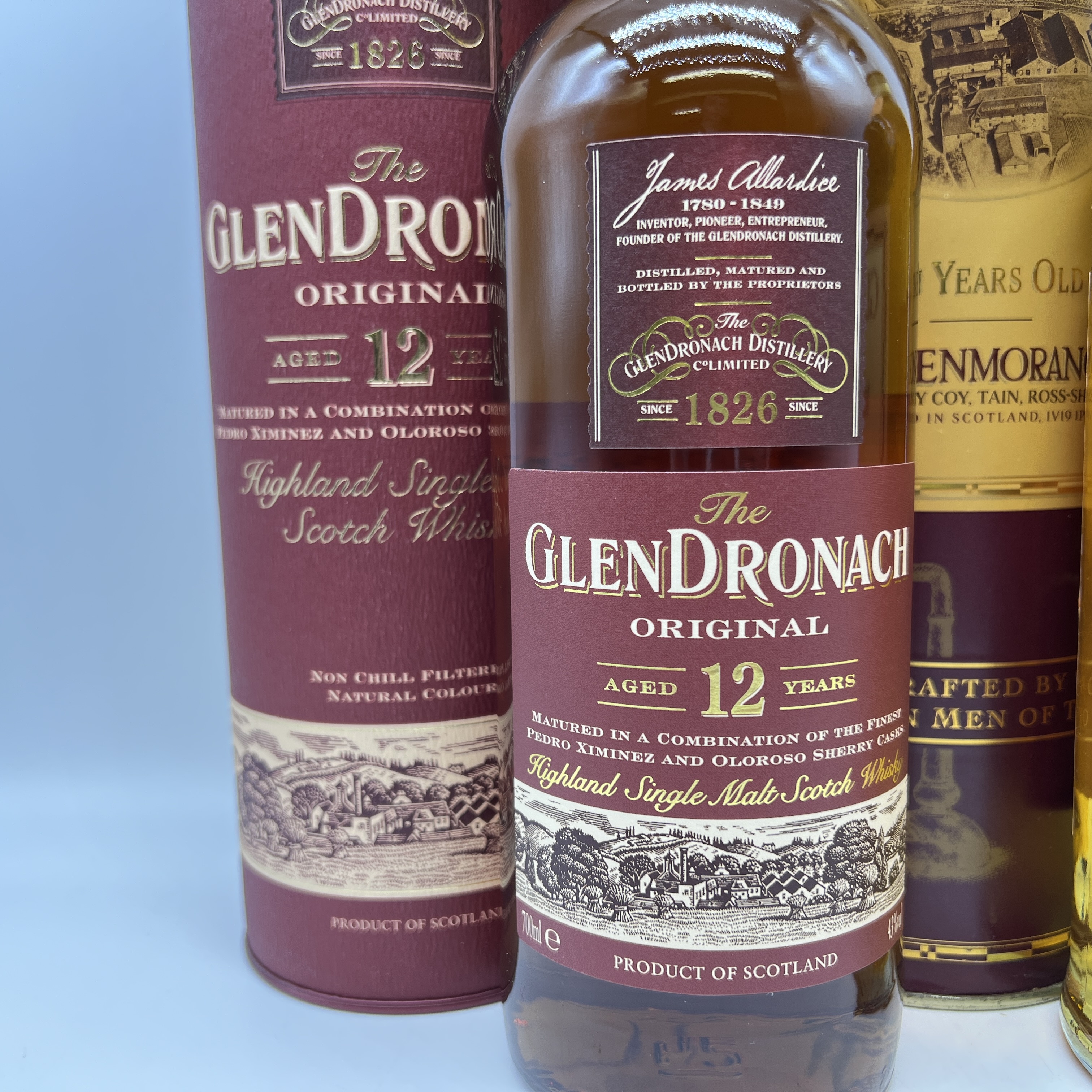 2x bottles of whisky 1 of Glendronnach 12 and 1 bottle of Glenmorangie 10 year old whisky - Image 2 of 3