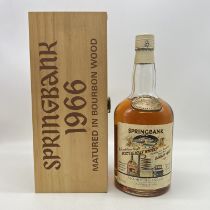 A bottle of Springbank 1966 malt whisky
