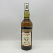 A bottle of Brora 22 year old whisky Rare malts selection