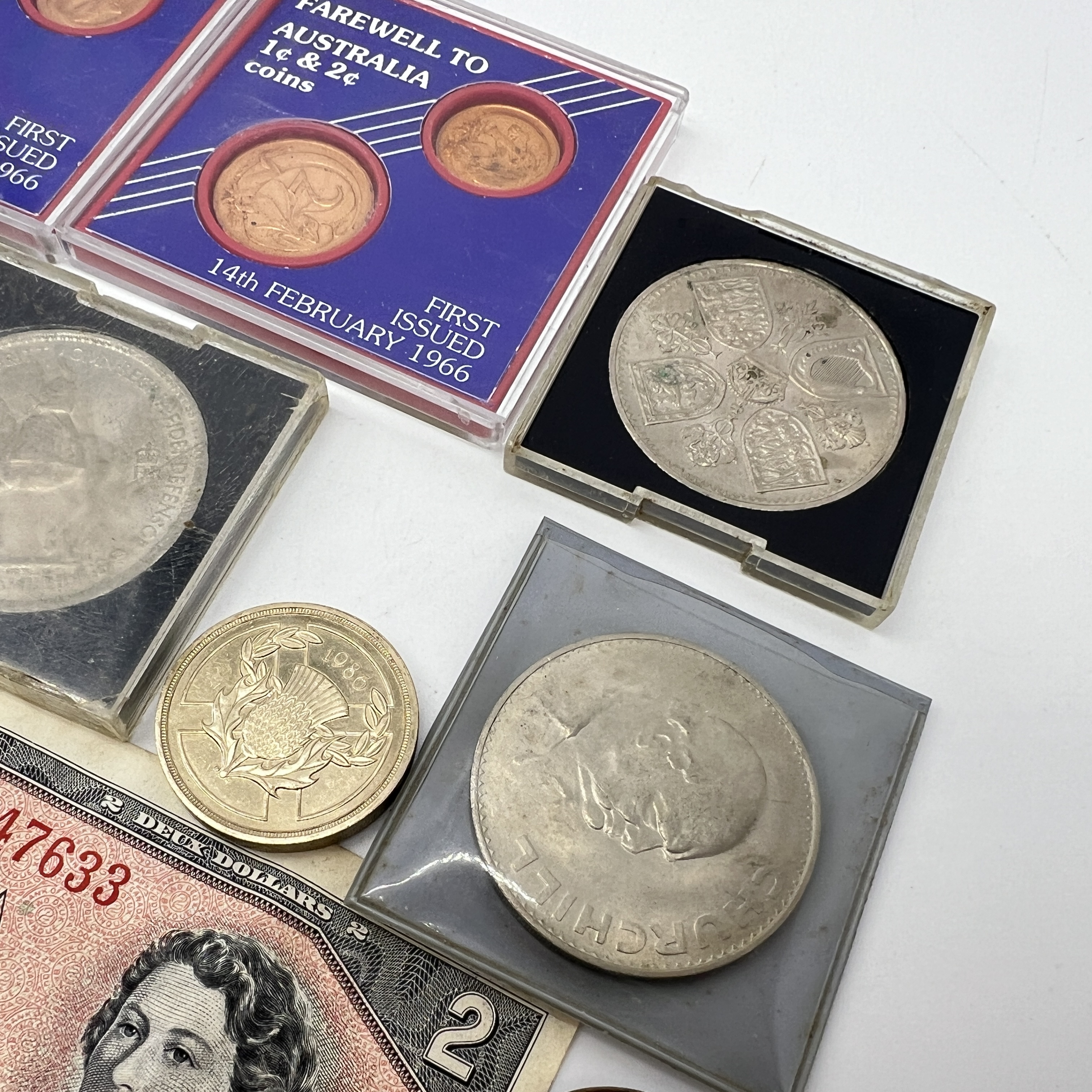 A collection of old coins and bank note - Image 4 of 4
