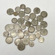 A large collection of silver coins 300grams