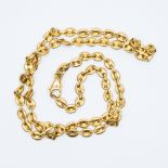 An 18ct yellow gold coffee bean chain