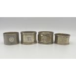 4x silver napkin rings