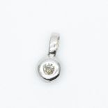 A 9ct white gold diamond pendant