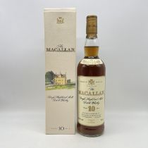 A bottle of Macallan 10 year old whisky