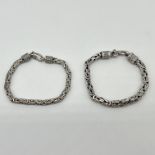 2x Byzantine silver bracelets