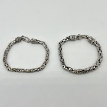 2x Byzantine silver bracelets