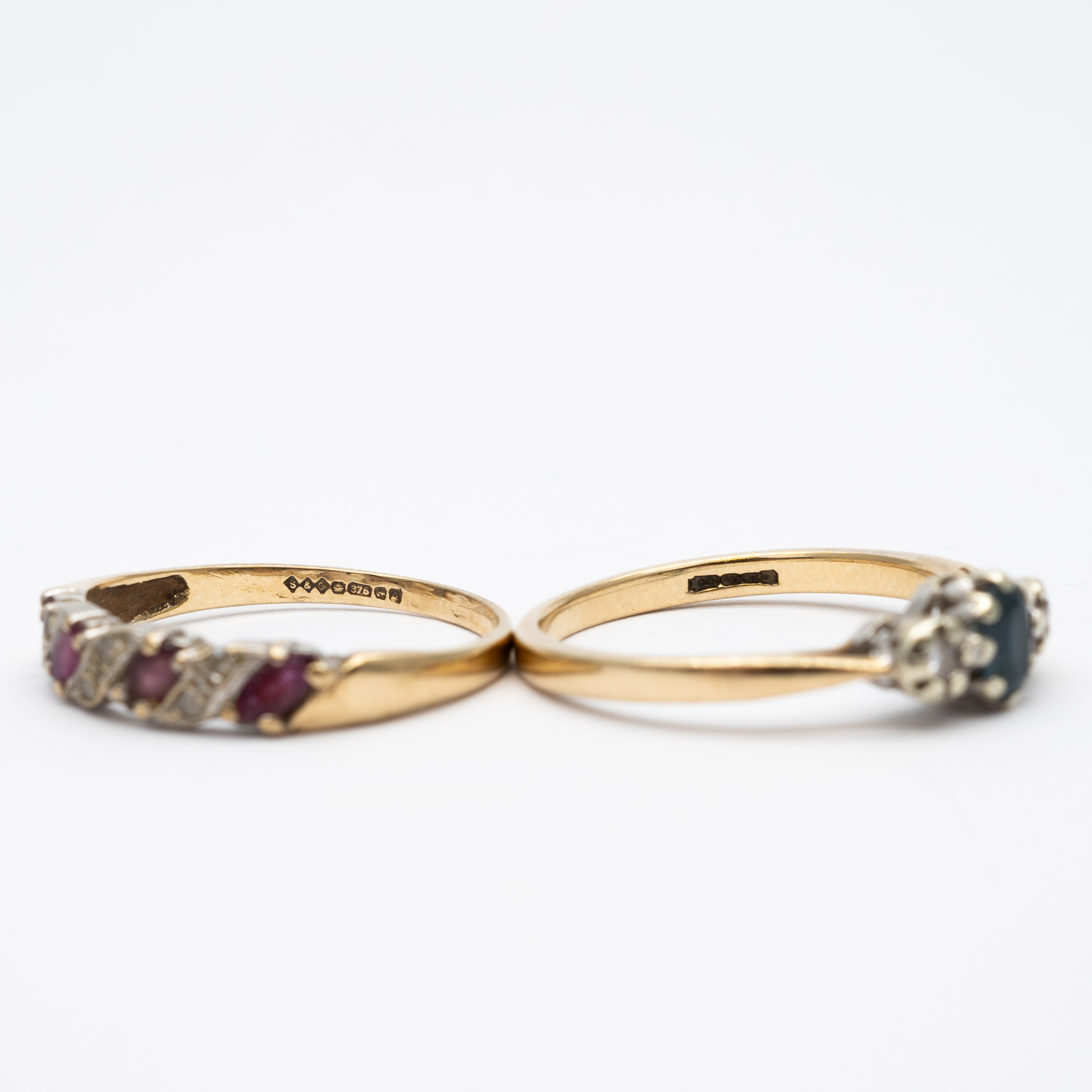 2x 9ct yellow gold dress rings - Image 2 of 4