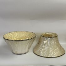 2x silk handmade Goldcrest lamp shades for Moorcroft lamp