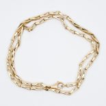 A 9ct yellow gold fancy solid linked necklace