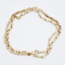 A 9ct yellow gold fancy solid linked necklace