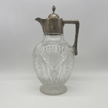 A silver crystal claret jug