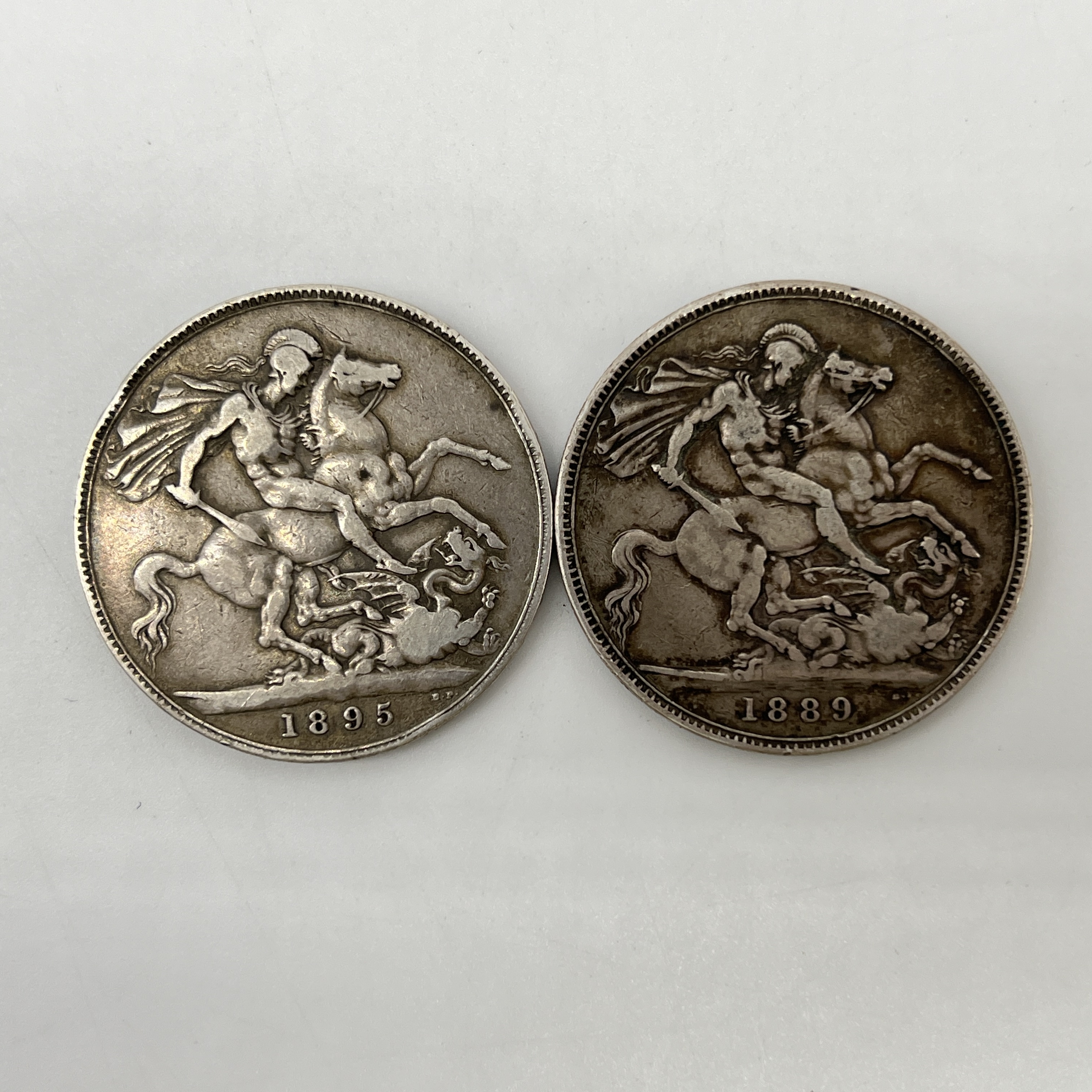 2x Victorian Crowns 1895 + 1889 - Image 2 of 2