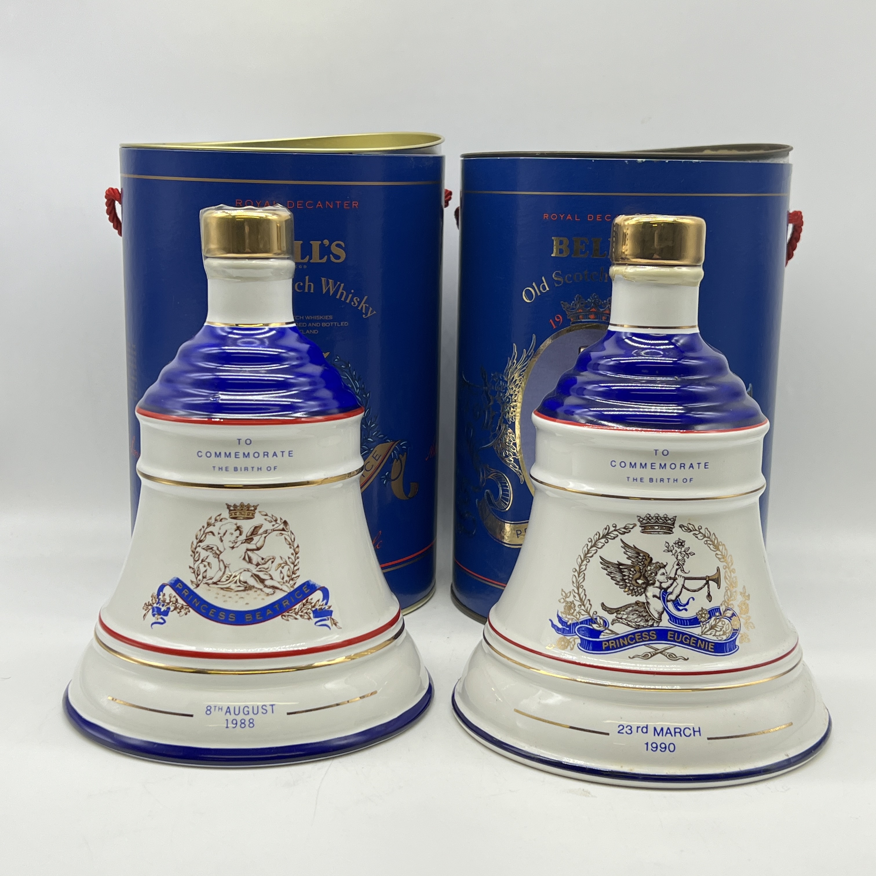 2x Bells decanters