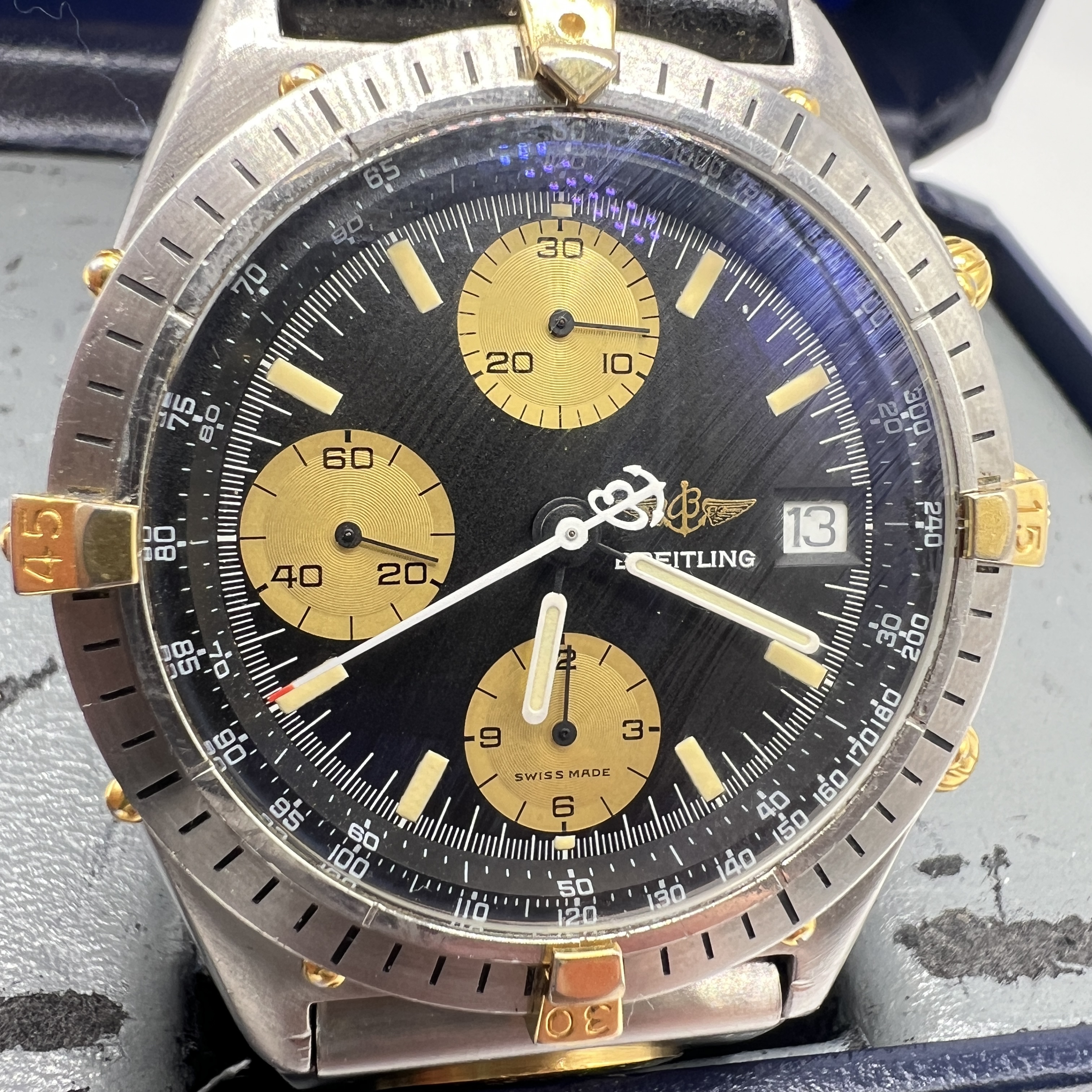 A Breitling chronograph stainless steel and gold watch - Image 11 of 11