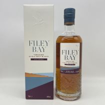 A bottle of Filey Bay Yorkshire single malt Str finish