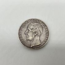 A 1855 B Hannover silver thaler coin king george V