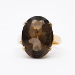 A 22ct yellow gold Cairngorm stone set ring