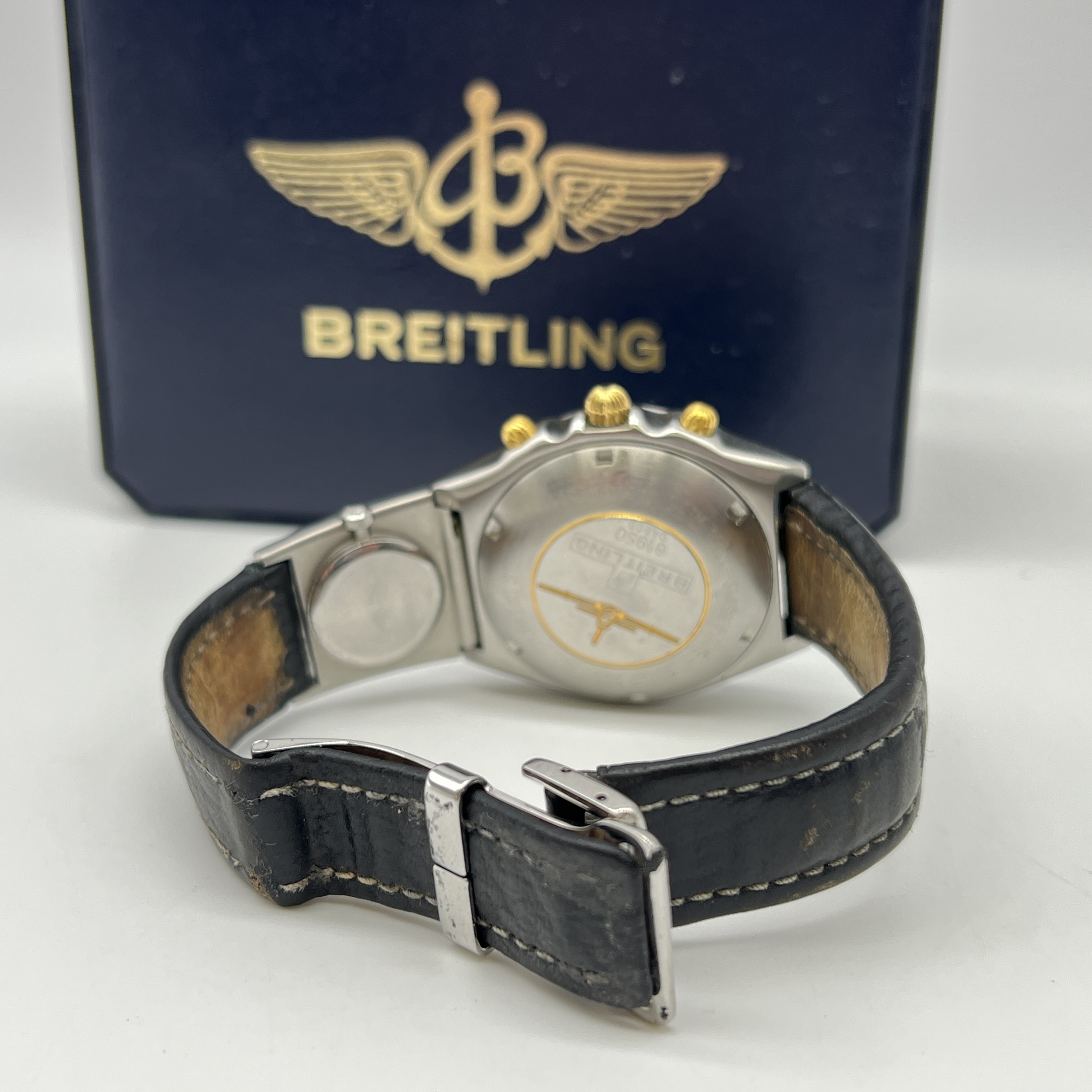 A Breitling chronograph stainless steel and gold watch - Image 8 of 11
