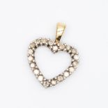 A 14ct yellow gold heart pendant