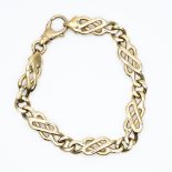 A 9ct yellow gold solid linked celtic bracelet