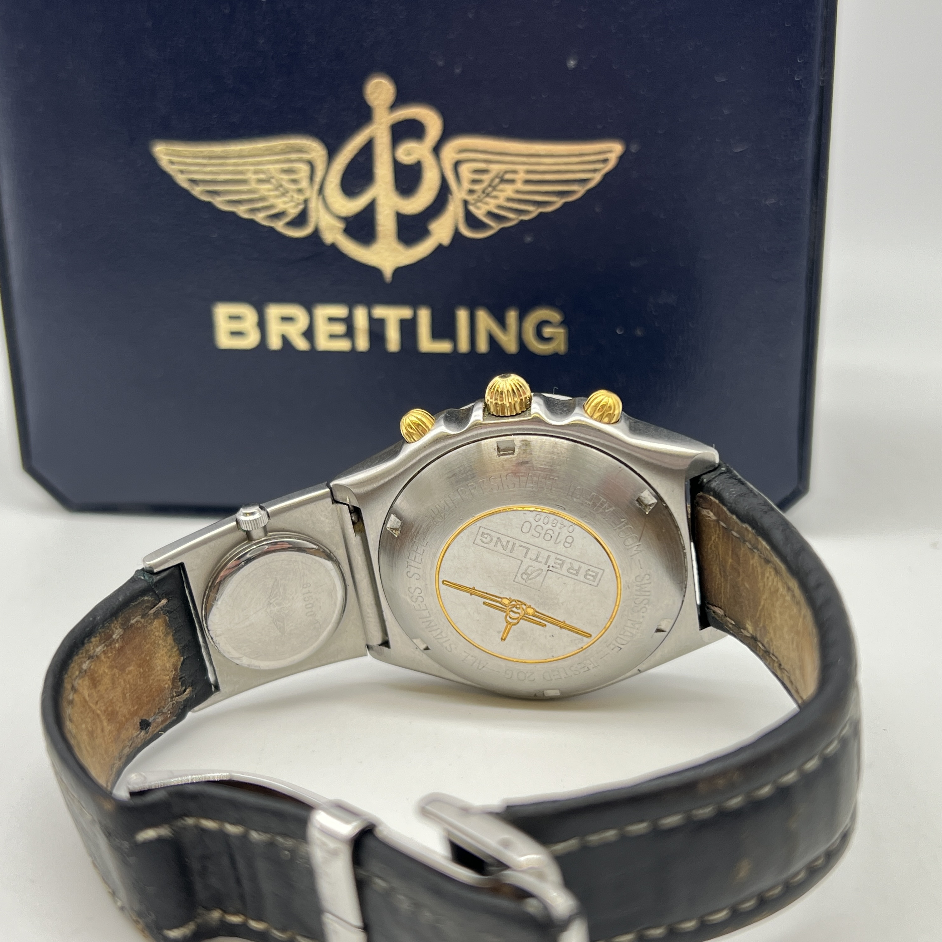 A Breitling chronograph stainless steel and gold watch - Image 9 of 11