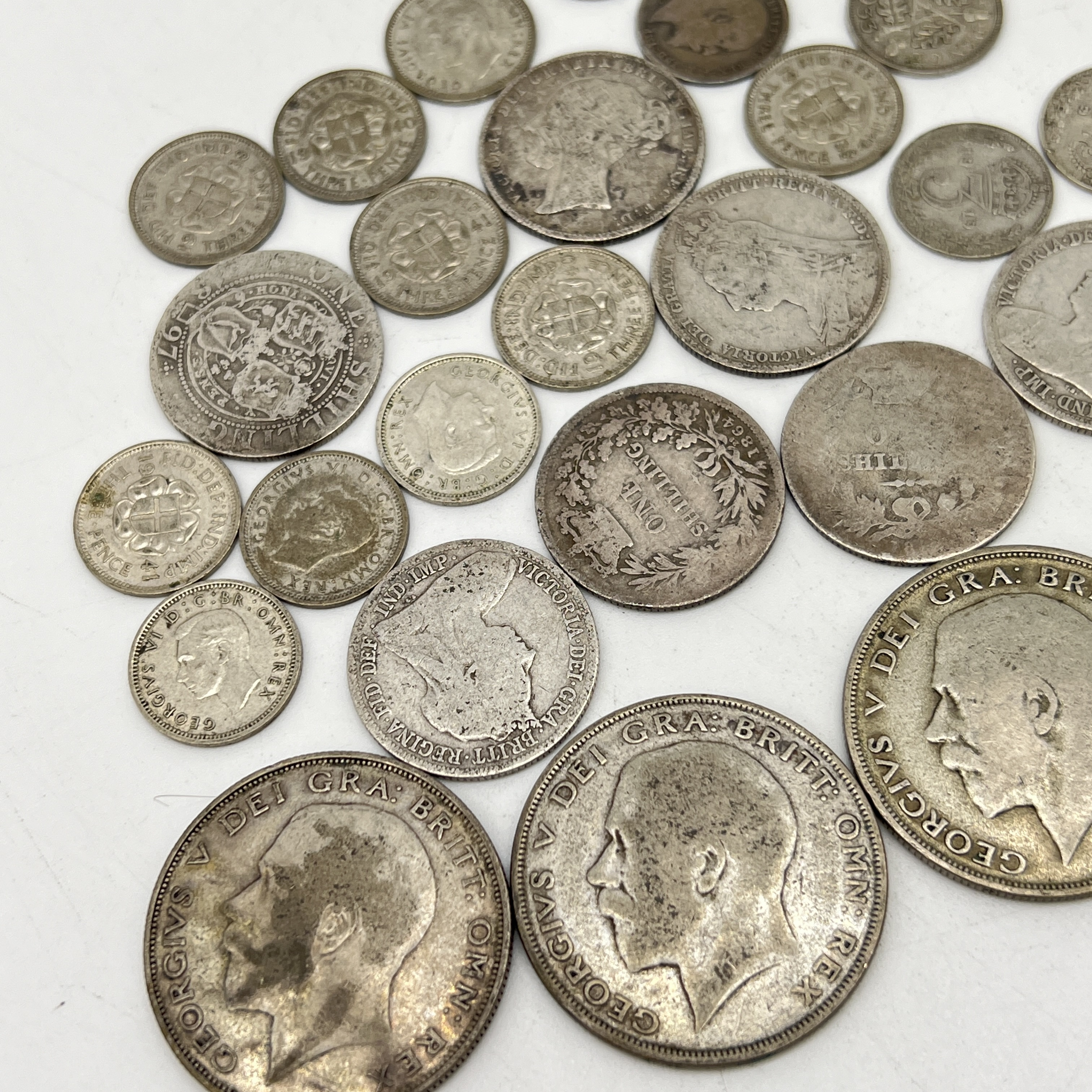 A mix collection of silver coins - Image 2 of 3